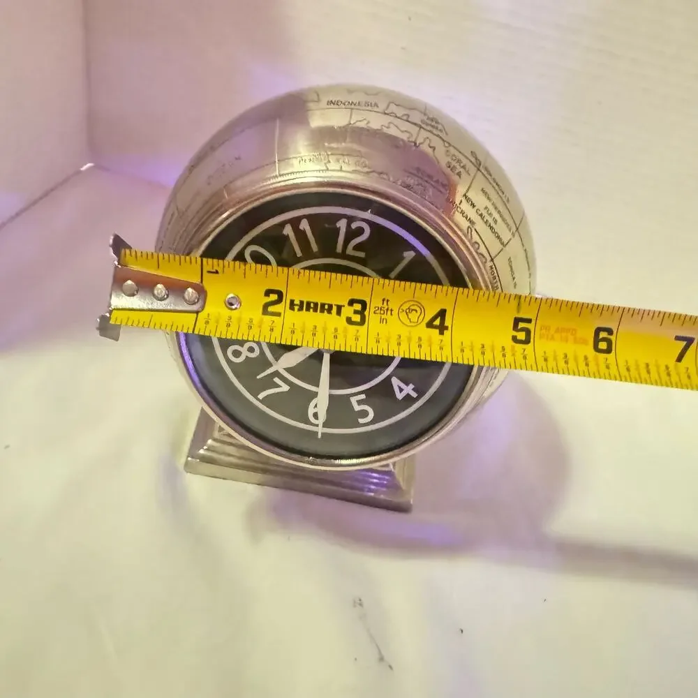 Vtg Z GALLERIE Titan Table Clock All The Time in The World Modernist Steampunk